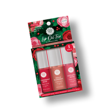 Load image into Gallery viewer, Tinted Lip Oil Trio – Holiday Florals