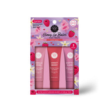 Load image into Gallery viewer, Glowy Lip Balm Trio – Kissy Treats Collection