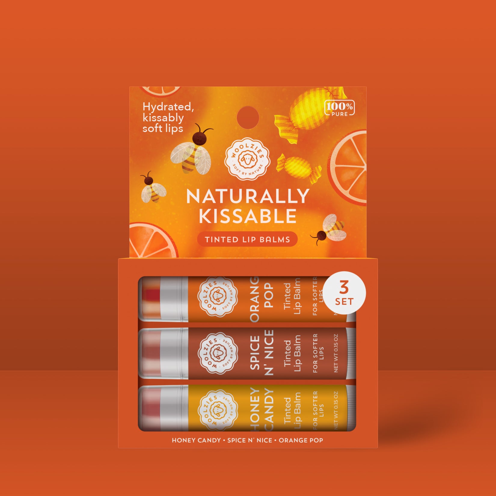 Naturally Kissable Lip Balm Set Of 3