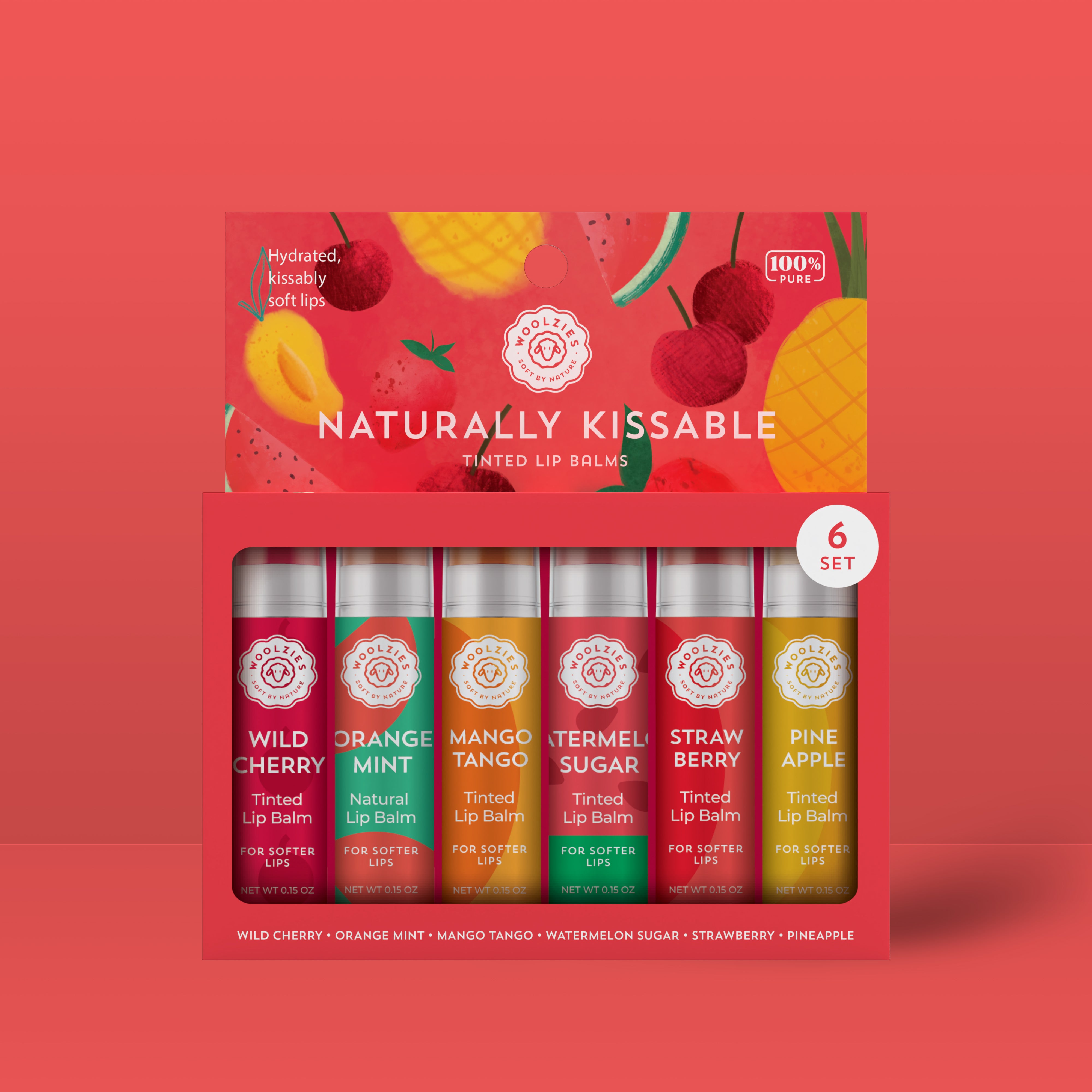 Naturally Kissable TINTED Lip Balm Set Of 6 – Woolzies.com