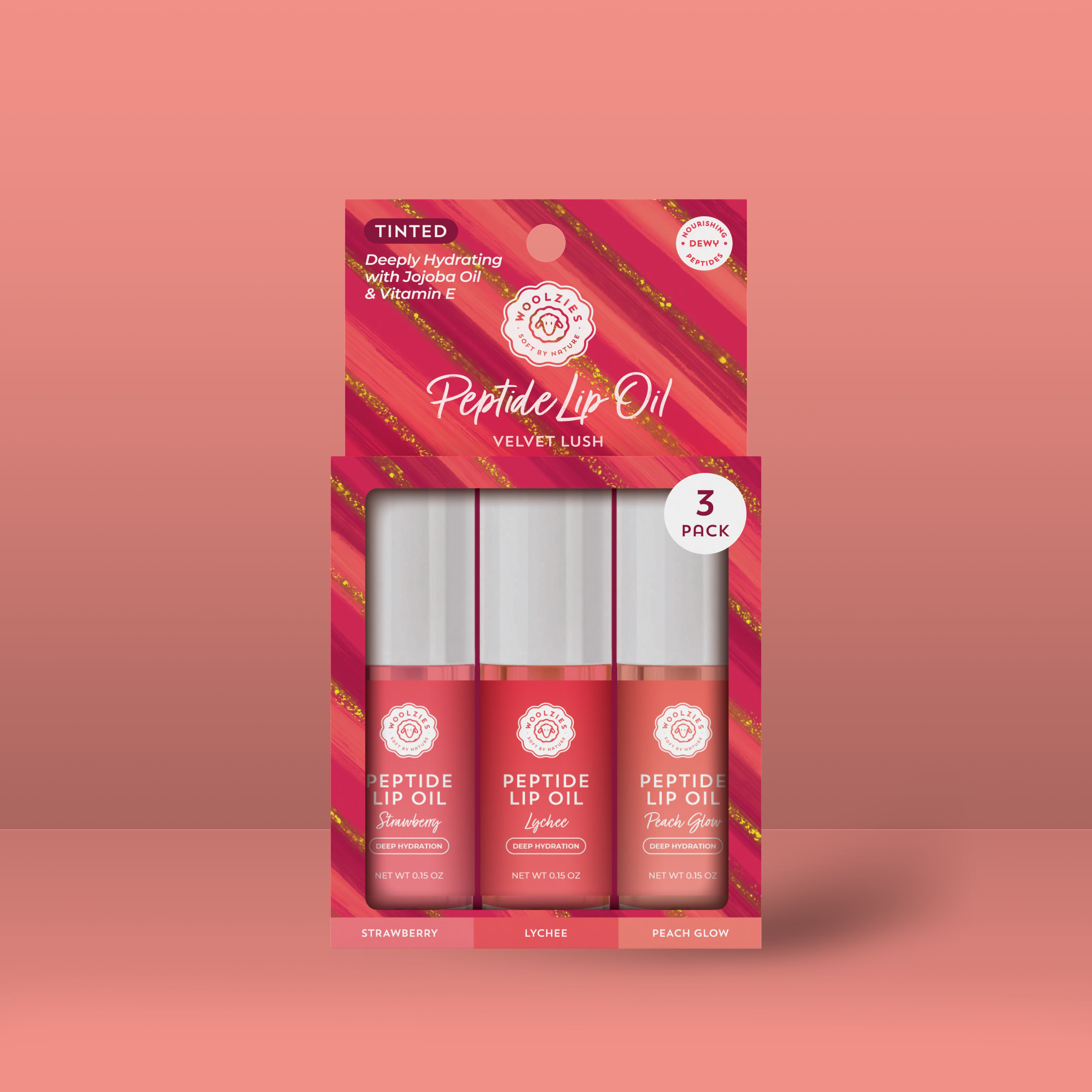 Peptide Lip Oil Trio – Velvet Lush 💋 – Woolzies.com Peptide Lip Oil Trio – Velvet Lush 💋 – Woolzies.com