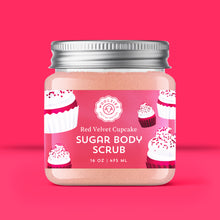 Load image into Gallery viewer, 16oz. Red Velvet Cupcake Sugar Body Scrub