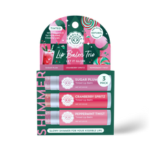 Load image into Gallery viewer, Let It Glow Holiday Tinted Lip Balm Trio with SHIMMER