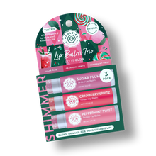 Load image into Gallery viewer, Let It Glow Holiday Tinted Lip Balm Trio with SHIMMER