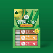 Load image into Gallery viewer, Soothing Aloe Lip Balm Trio - After Sun Soother