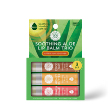 Load image into Gallery viewer, Soothing Aloe Lip Balm Trio - After Sun Soother