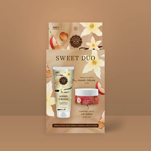 Sweet Duo – Vanilla Spice Hand Cream & Caramel Apple Lip Mask
