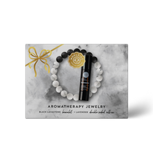 Load image into Gallery viewer, Black Lavastone Aromatherapy Jewelry Kit