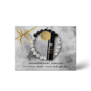 Black Lavastone Aromatherapy Jewelry Kit