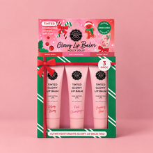 Load image into Gallery viewer, Holly Jolly Tinted Glowy Lip Balm Trio