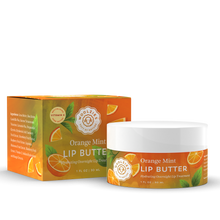 Load image into Gallery viewer, Orange Mint Lip Butter – Hydrating Overnight Lip Mask