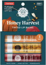Load image into Gallery viewer, Honey Harvest Tinted Lip Balm Set Of 3