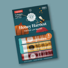 Load image into Gallery viewer, Honey Harvest Tinted Lip Balm Set Of 3