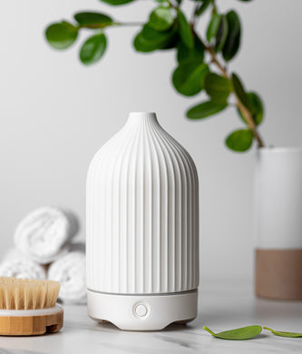 Straight Lines White Ceramic Diffuser