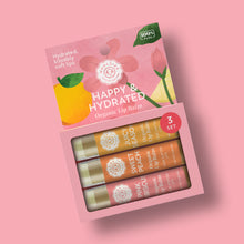 Load image into Gallery viewer, Happy &amp; Hydrated Lip Balm Set Of 3