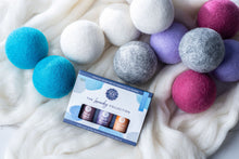 Load image into Gallery viewer, Blue Wool Dryer Balls - Set of 3