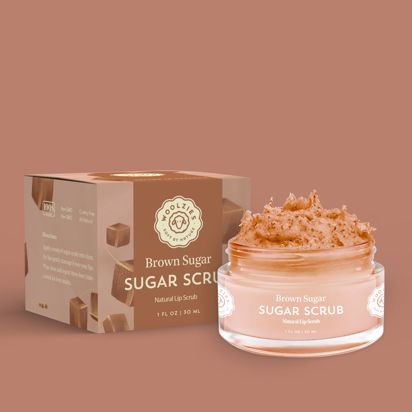 Brown Sugar Natural Sugar Lip Scrub
