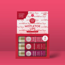 Load image into Gallery viewer, Mistletoe Lips Tinted Lip Balm set Of 3