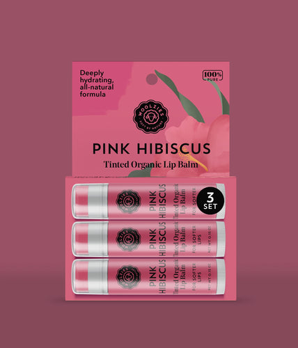 Pink Hibiscus Tinted Lip Balm Set of 3