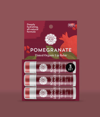 Pomegranate Tinted Lip Balm Set of 3