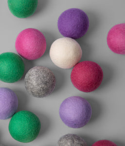 Pink Wool Dryer Balls Set of 3