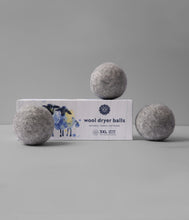Load image into Gallery viewer, Gray Wool Dryer Balls Set of 3