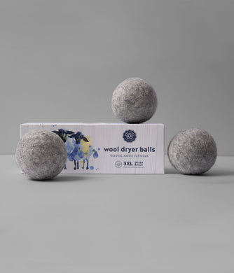 Gray Wool Dryer Balls Set of 3