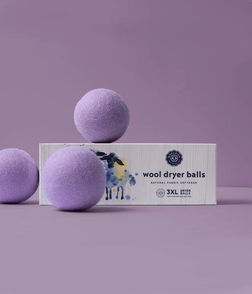 JCLO XL 6-Pack Organic Wool Dryer Balls with Lavender 10ml Essential Oil Combo for Use 100% Organic and Natural Diffuser and Humidifiers Perfect for