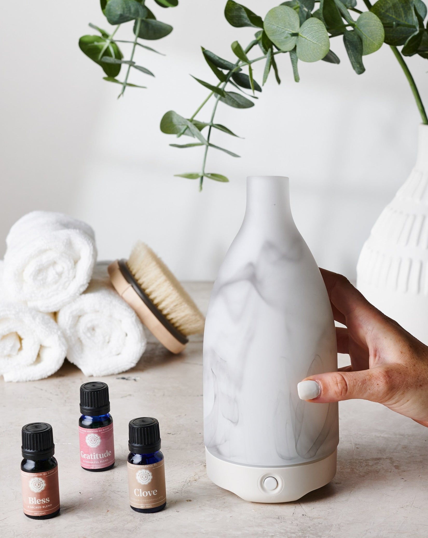 Marble Glass Vase Diffuser