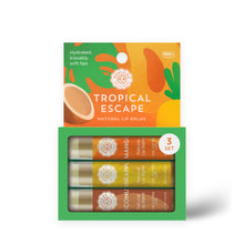 Load image into Gallery viewer, Tropical Escape Lip Balm Set Of 3