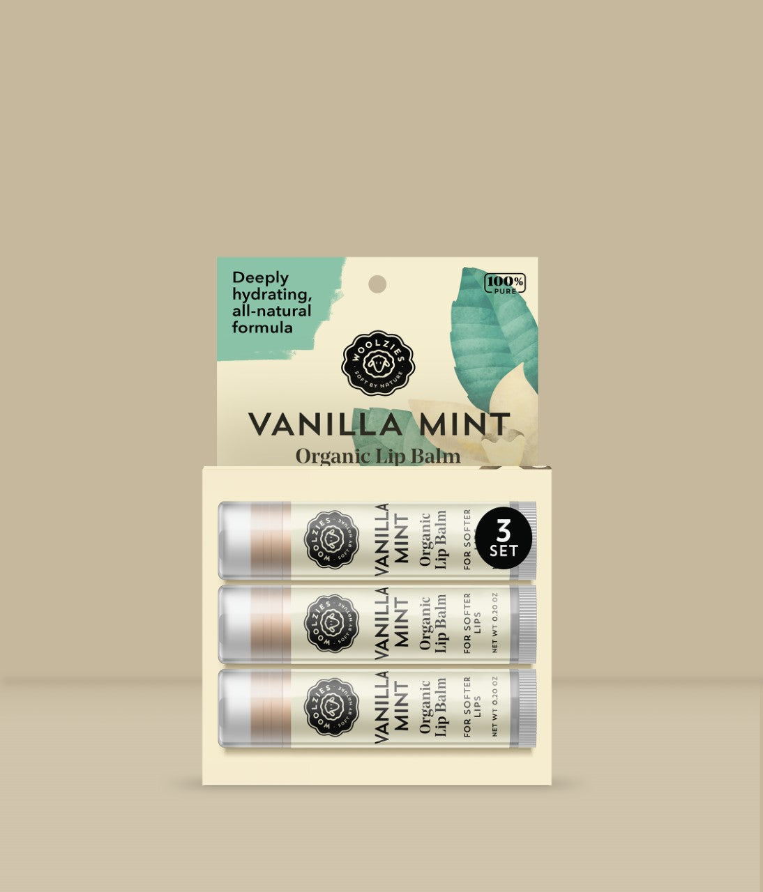 Vanilla Mint Lip Balm Set of 3